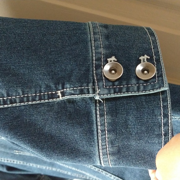 Coldwater Creek-Womens Petite (P14) Blue Jean Type Jacket - Picture 6 of 9
